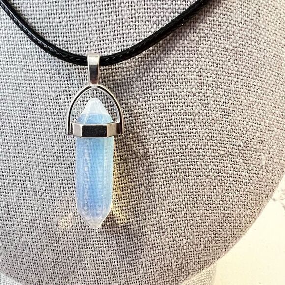 Boho Opalite Crystal Necklace Hexagon‎ Healing Pendant Spiritual Energy Jewelry - Picture 5 of 8